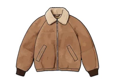 Supreme x Schott Shearling Bomber Jacket "Brown"