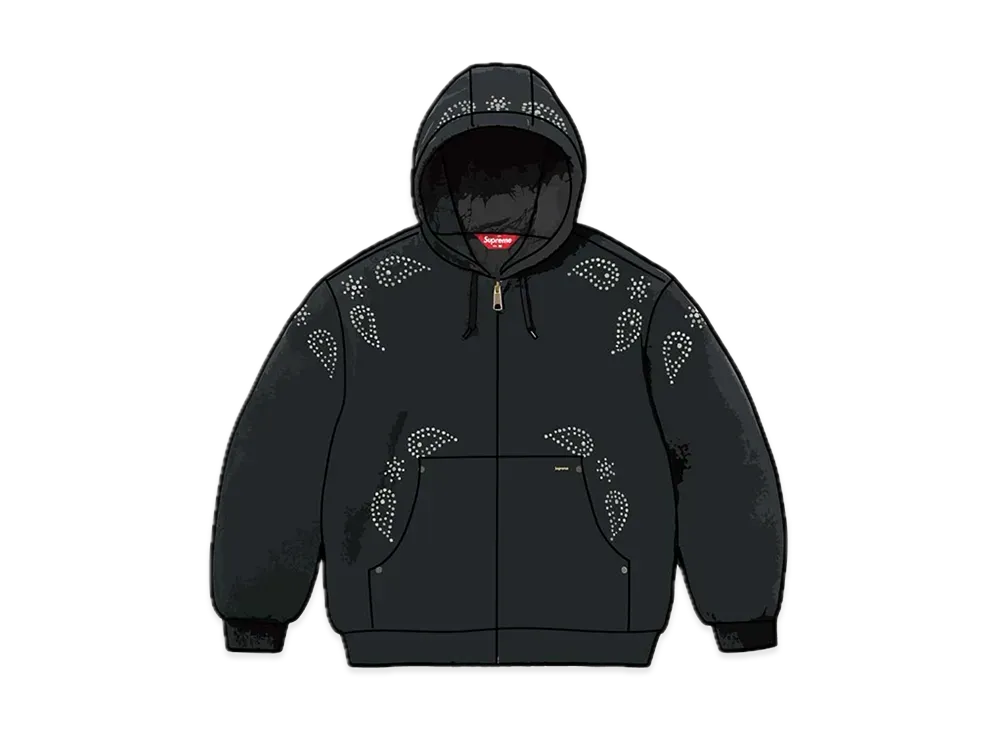 Supreme Paisley Studded Work Jacket "Black"