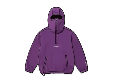 Supreme Polartec Facemask Half Zip Hooded Sweatshirt "Purple"
