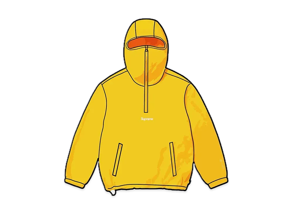 Supreme Polartec Facemask Half Zip Hooded Sweatshirt "Yellow"