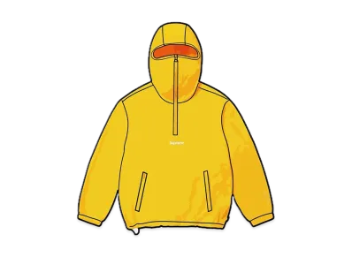 Supreme Polartec Facemask Half Zip Hooded Sweatshirt "Yellow"
