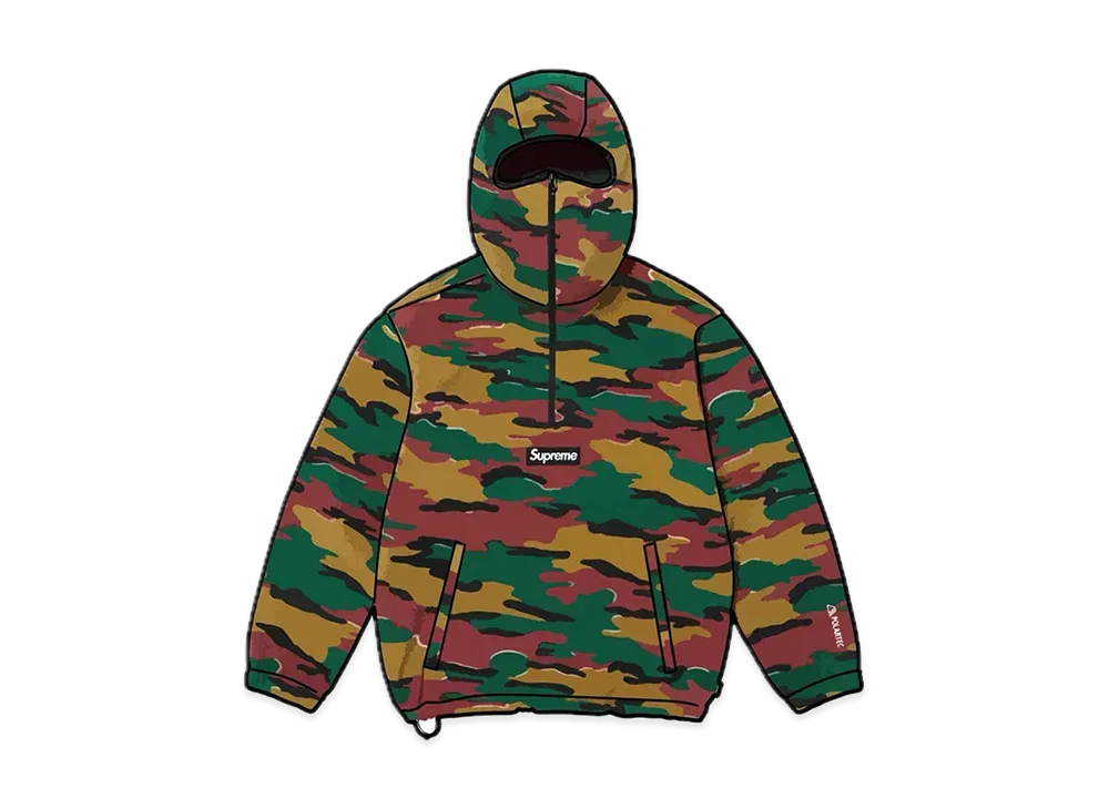Supreme Polartec Facemask Half Zip Hooded Sweatshirt "Camo"