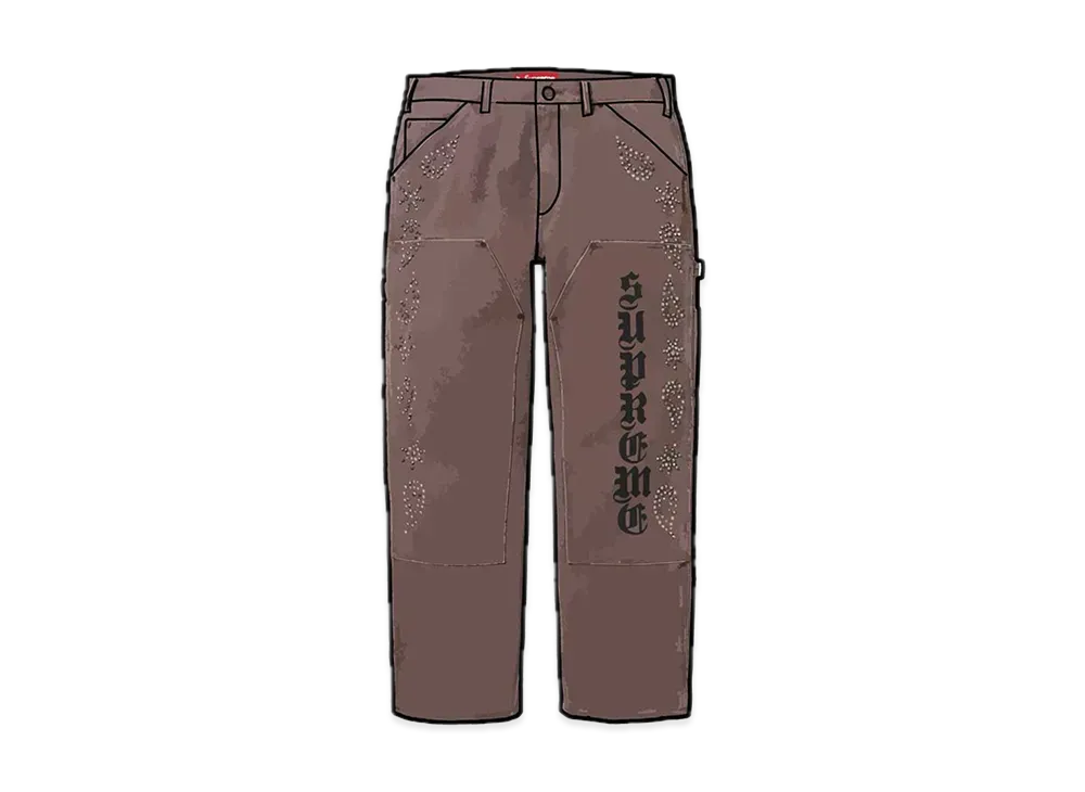 Supreme Paisley Studded Double Knee Painter Pant "Brown"