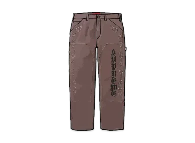 Supreme Paisley Studded Double Knee Painter Pant "Brown"