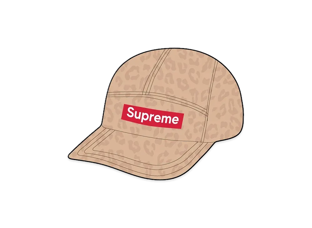 Supreme Leopard Corduroy Camp Cap "Beige"