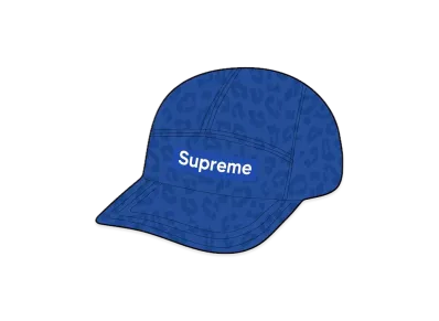 Supreme Leopard Corduroy Camp Cap "Blue"