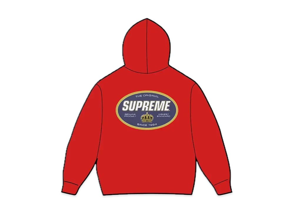 Supreme Crown Hooded Sweatshirt "Burnt Red"