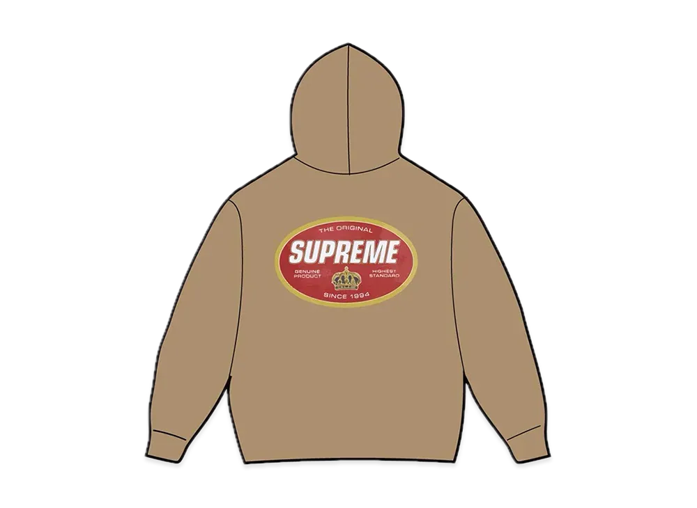 Supreme Crown Hooded Sweatshirt "Dark Sand"