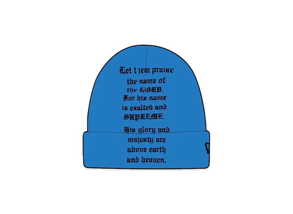 Supreme New Era Psalm Beanie "Light Slate"