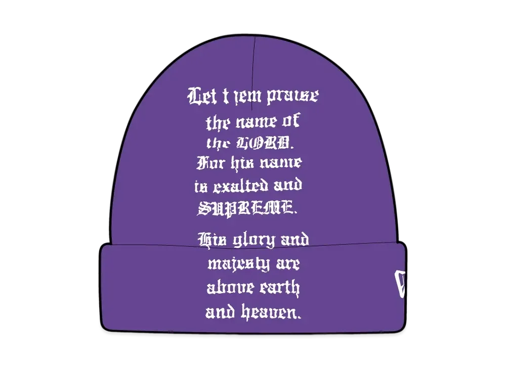 Supreme New Era Psalm Beanie "Purple"