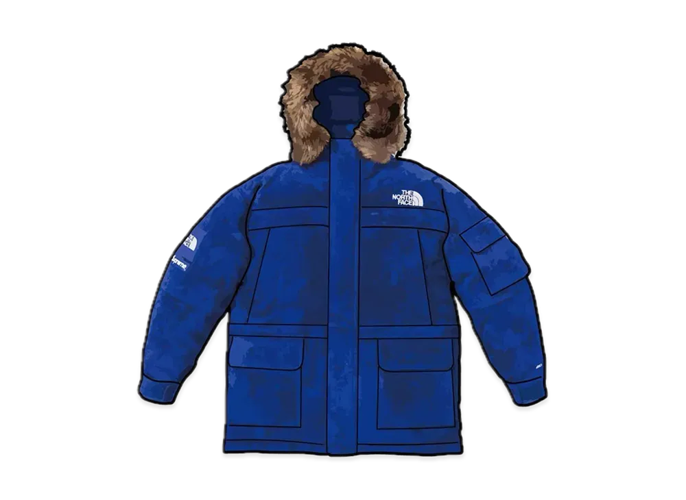 Supreme x The North Face Suede 600-Fill Down Parka "Blue"