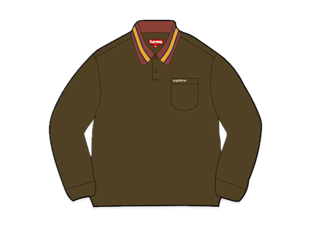 Supreme Thermal L/S Polo "Olive"