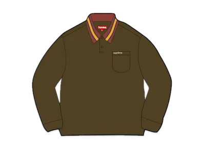 Supreme Thermal L/S Polo "Olive"