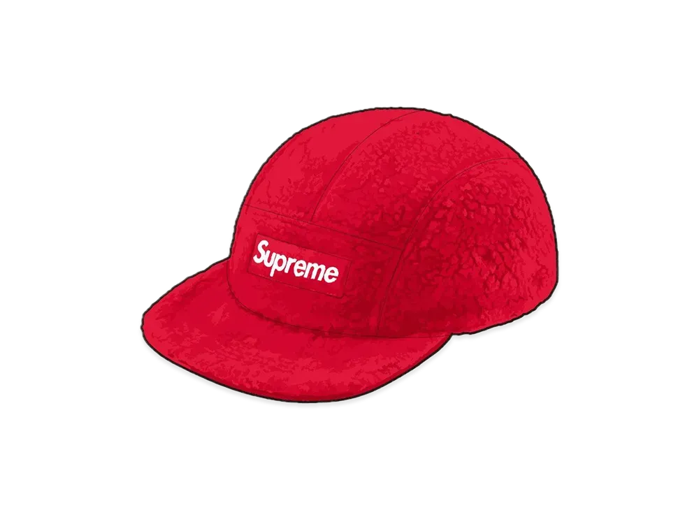 Supreme Polartec Shearling Reversible Camp Cap "Red"