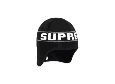 Supreme Earflap Beanie "Black"