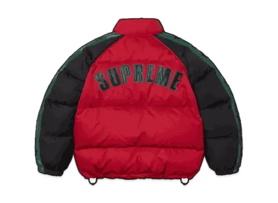 Supreme Star Sleeve Down Puffer Jacket "Red"