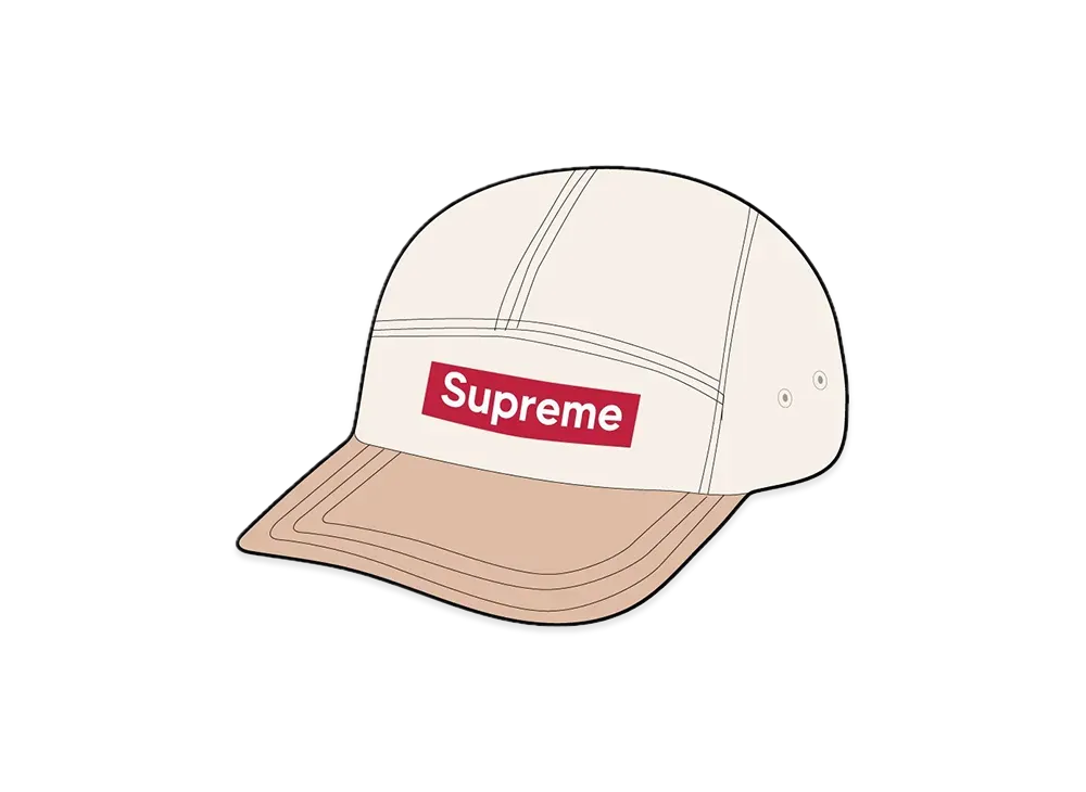 Supreme 2-Tone Camp Cap "White"