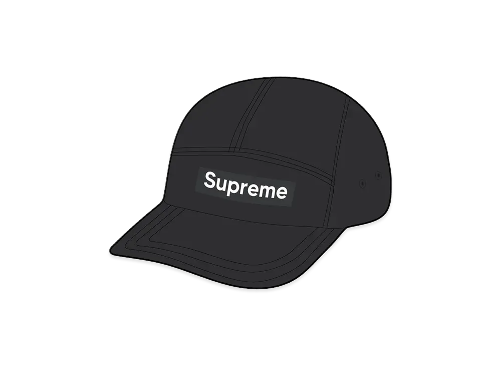 Supreme 2-Tone Camp Cap "Black"