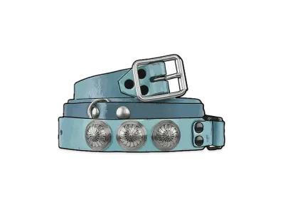 Supreme / Blackmeans Concho Leather Belt "Light Green"