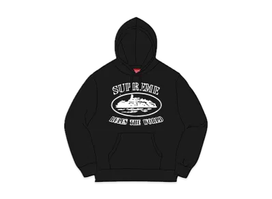 Supreme / Corteiz Rules The World Hoodie "Black"