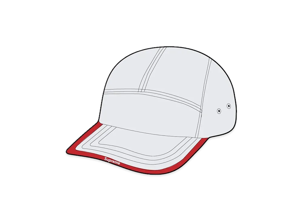 Supreme Visor Logo Camp Cap "Light Grey"