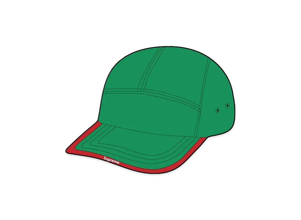 Supreme Visor Logo Camp Cap "Green"