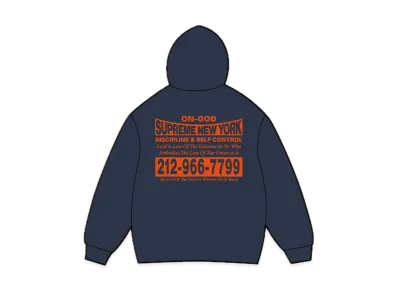 Supreme On God Hooded Sweatshirt "Navy"