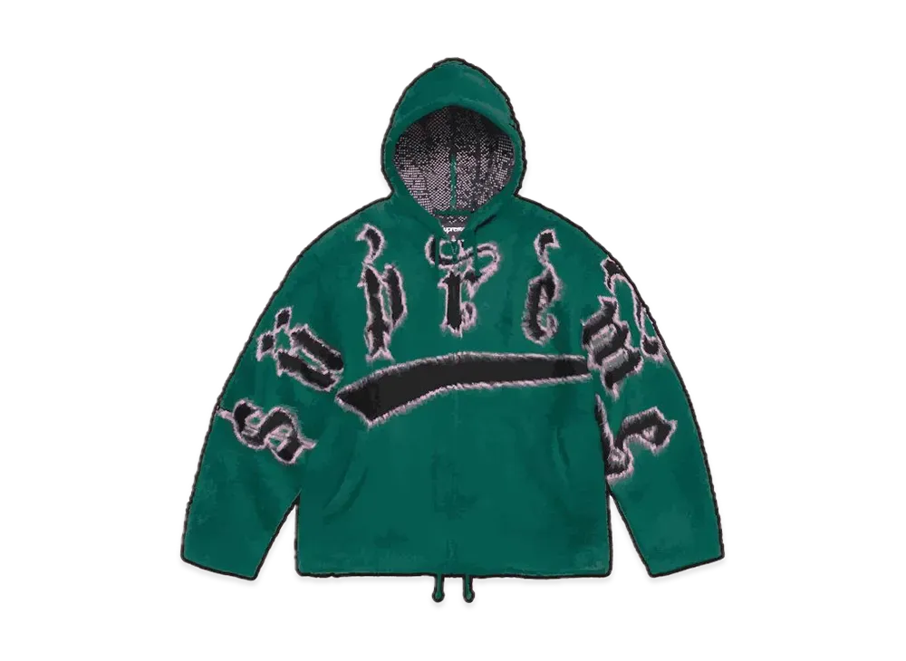 Supreme Accent Brushed Zip Up Hooded Sweater "Green"