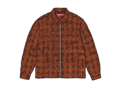 Supreme Boucle Zip Up Shirt "Rust"