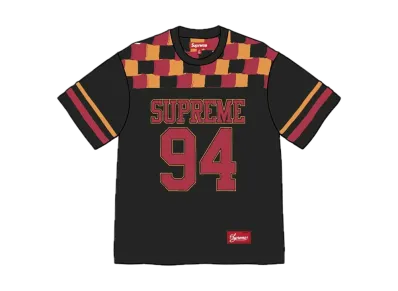 Supreme Patchwork Yoke Football Top "Black"