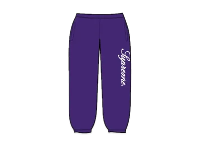 Supreme Embroidered Script Sweatpant "Purple"