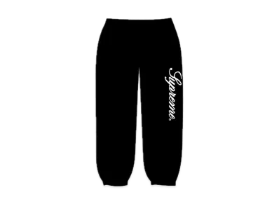 Supreme Embroidered Script Sweatpant "Black"