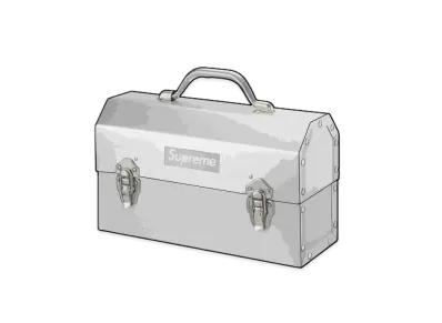Supreme x L. May MFG Inc. Miner's Lunchbox "Silver"