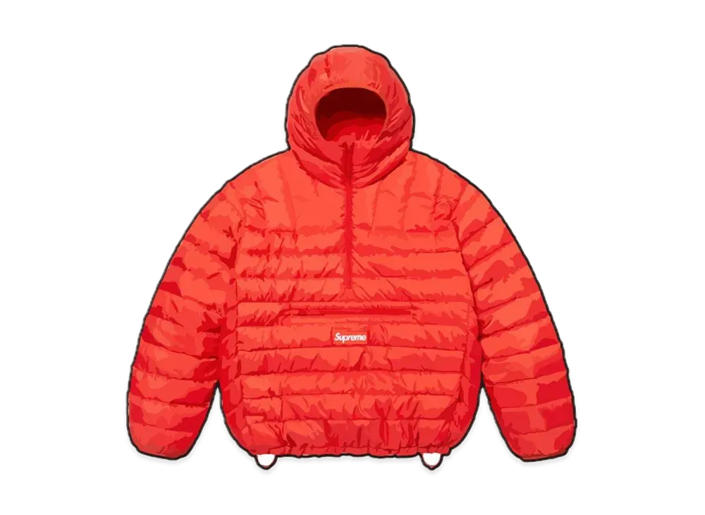 Supreme Micro Down Half Zip Hooded Pullover "Dark Orange" (24FW)