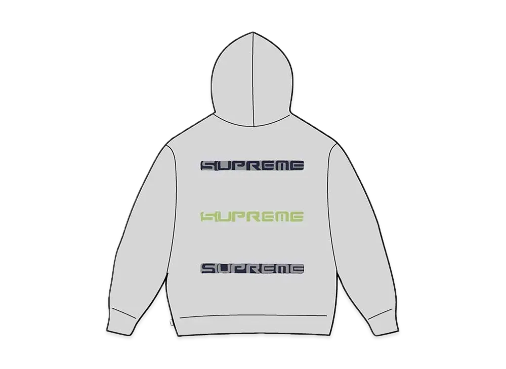 Supreme AOI Stacked Hooded Sweatshirt "Heather Grey"