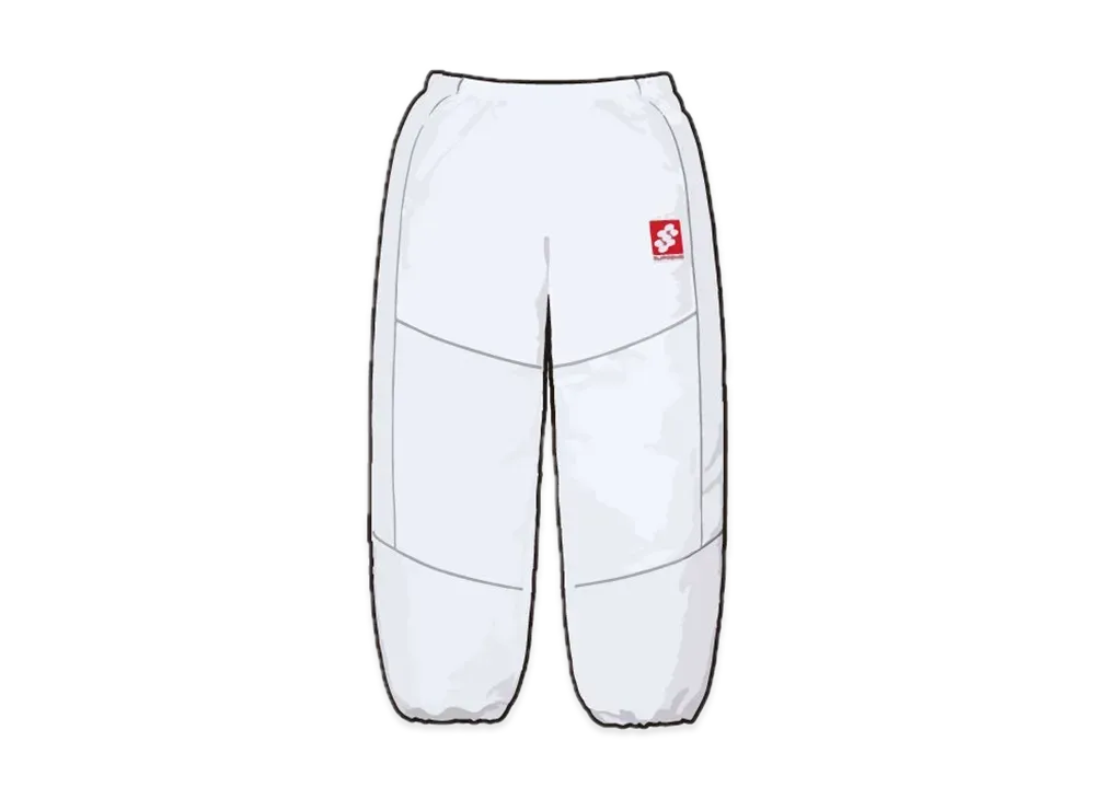 Supreme Reflective Piping Track Pant "White"