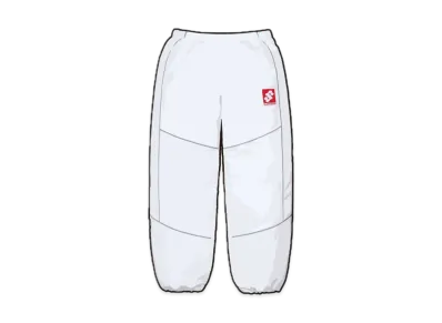 Supreme Reflective Piping Track Pant "White"