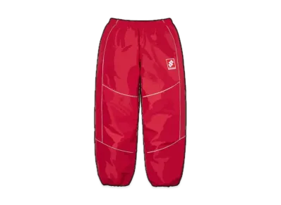 Supreme Reflective Piping Track Pant "Red"