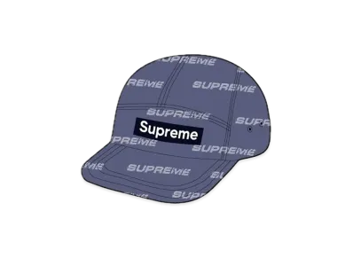 Supreme Reflective Jacquard Camp Cap "Navy"