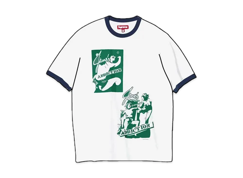 Supreme x Jane's Addiction Ringer Tee "White"