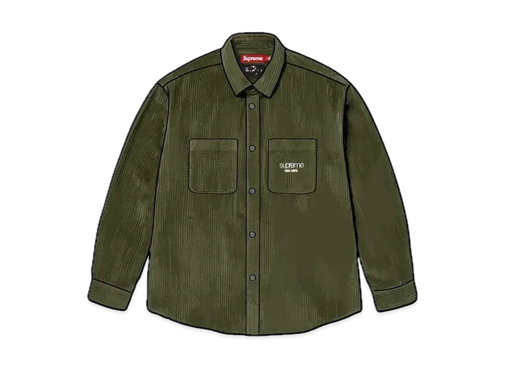 Supreme Wide Wale Corduroy Snap Shirt 