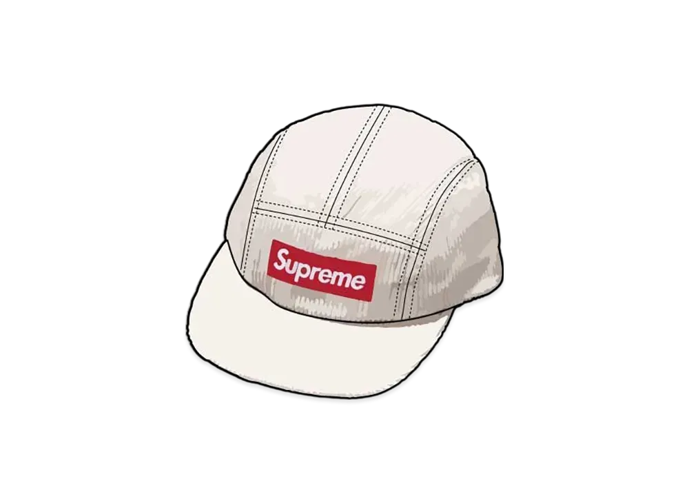 Supreme Corduroy Camp Cap "White" (24FW)