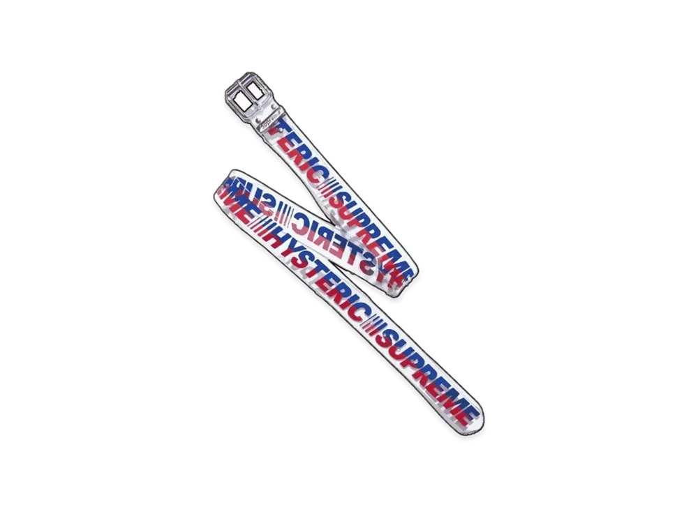 Supreme x HYSTERIC GLAMOUR Vinyl Belt "Clear"