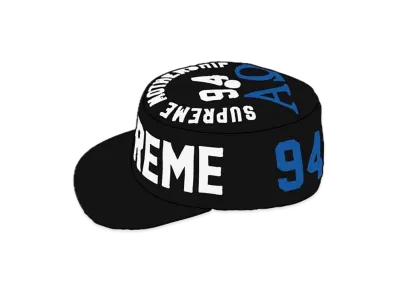 Supreme Alpha Omega Pillbox Hat "Black"