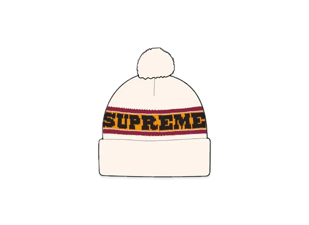 Supreme Big Stripe Beanie "Stone"
