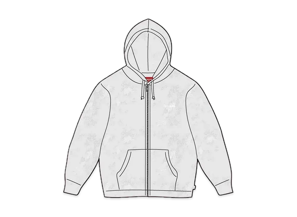 Supreme Pilled Zip Up Hooded Sweatshirt "Stone"