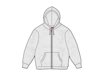Supreme Pilled Zip Up Hooded Sweatshirt "Stone"