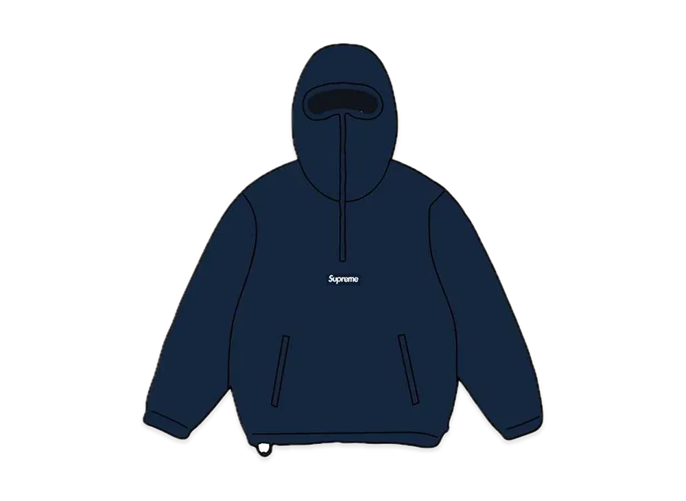 Supreme Polartec Facemask Half Zip Hooded Sweatshirt "Navy"
