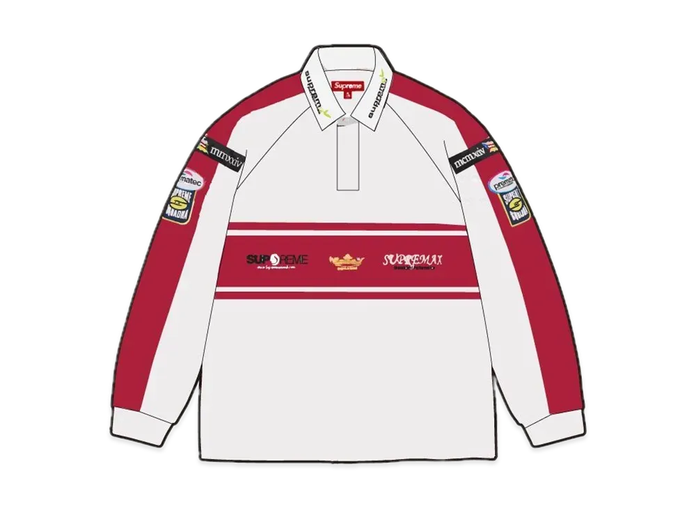 Supreme Chest Stripe Rugby Red