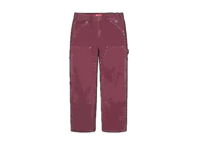 Supreme x B.B. Simon Studded Double Knee Painter Pant "Burgundy"